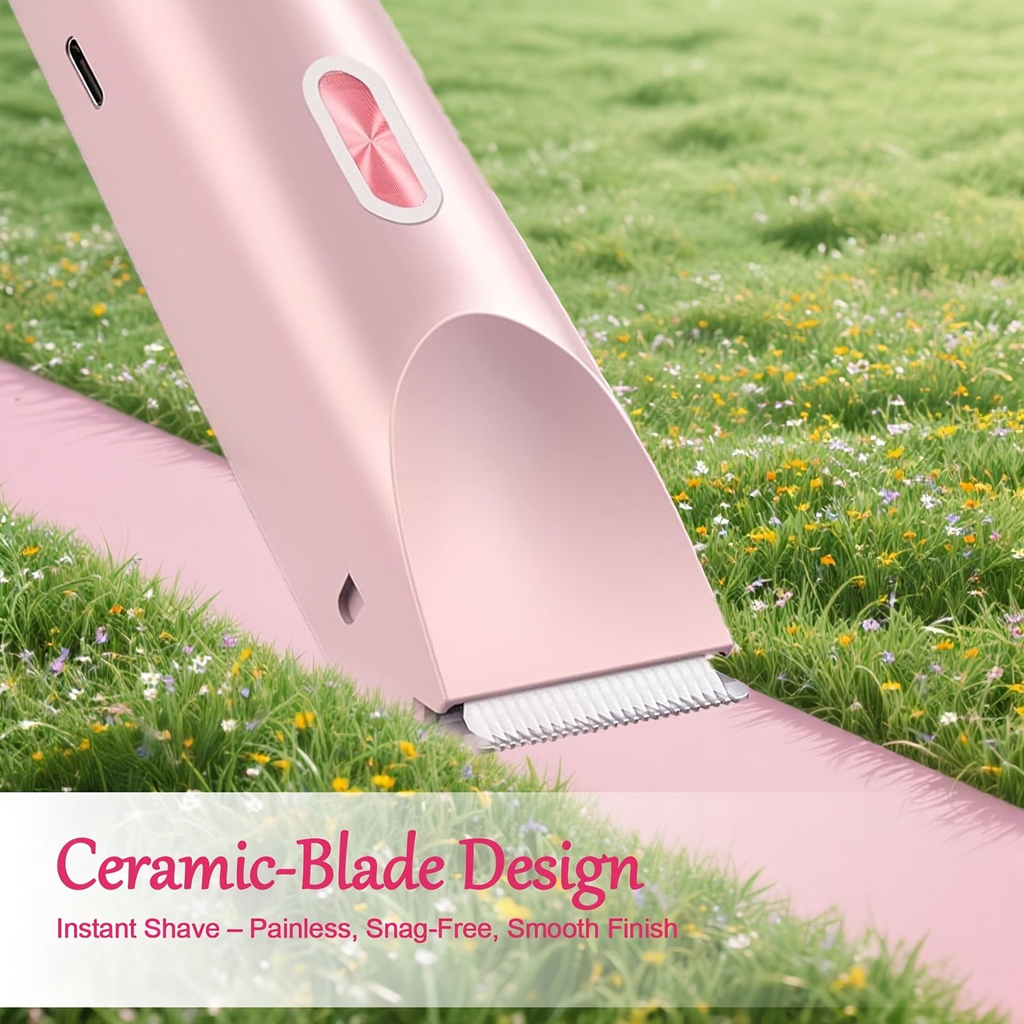 Pink Dual Head Electric Shaver Bikini Trimmer US Powered Waterproof