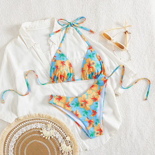 Split Swimsuit Sexy Women Fission Swimsuit Tropical Printing Swimsuit