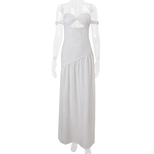 Women Clothing Summer off Shoulder Sexy Vacation Slim Fit Dress Women