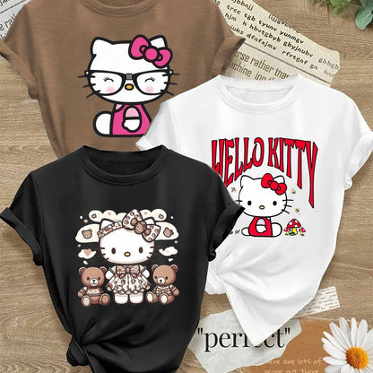 Hello Kitty 3 Piece Cotton Tee Set Casual Comfort