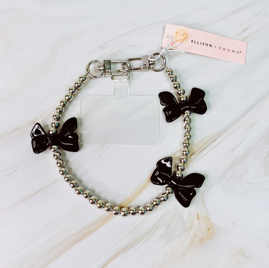 Bows And Beads Phone Wrist Lanyard and Cross Body Phone Lanyard Set