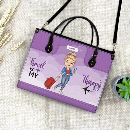 Just A Girl Who Loves Traveling - Custom Handbag - Personalized Gift For Women, Traveling Lovers, Vacation Lovers