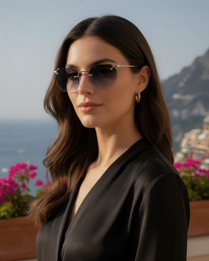 Mykono Metal Hexagon Sunglasses