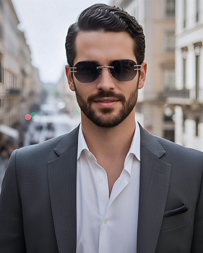 Emil Metal Frameless Sunglasses