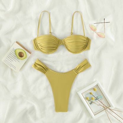 Bikini Sexy Swimsuit Triangle plus Size Women Seperated Swimwear