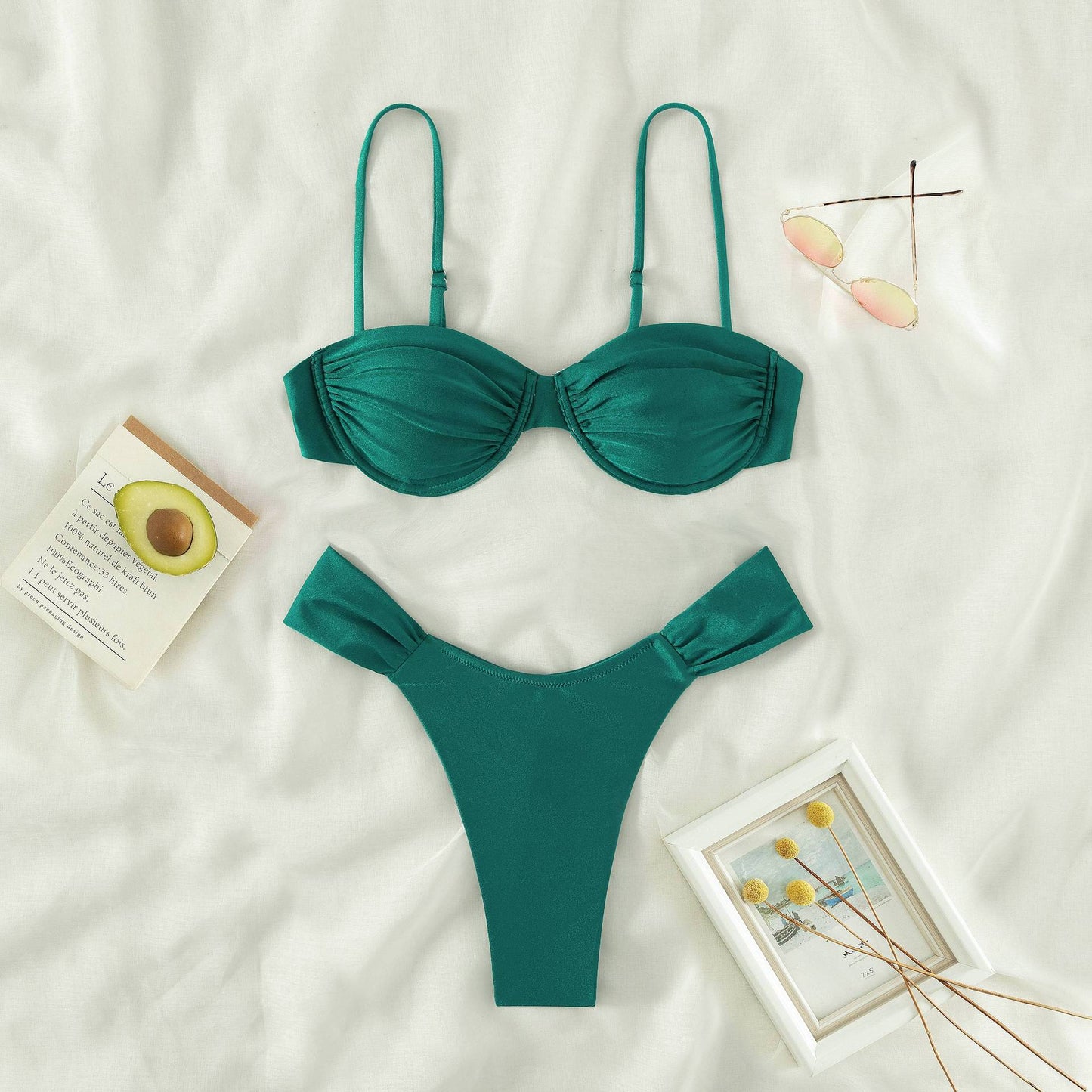 Bikini Sexy Swimsuit Triangle plus Size Women Seperated Swimwear