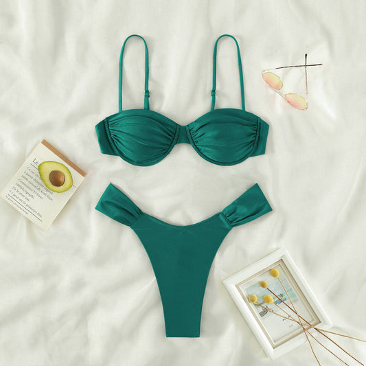 Bikini Sexy Swimsuit Triangle plus Size Women Seperated Swimwear