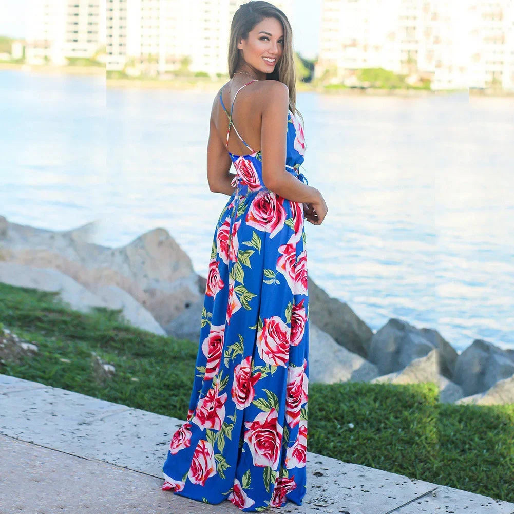 Fashionable Sleeveless Printed Cross-border Style Dress