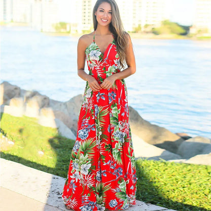 Fashionable Sleeveless Printed Cross-border Style Dress