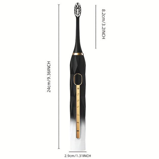 Rechargeable Electric Toothbrush Set for Couples  USB Metal Shaft