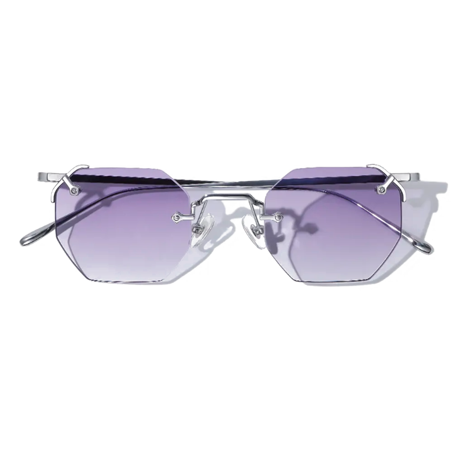 A.M. Metal Hexagon Sunglasses