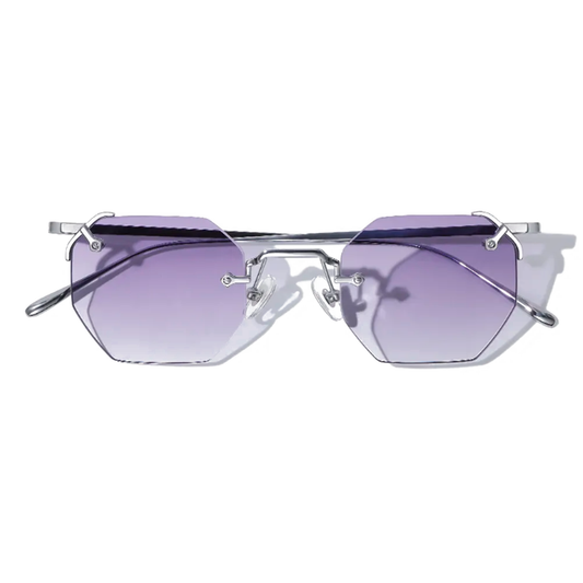 A.M. Metal Hexagon Sunglasses