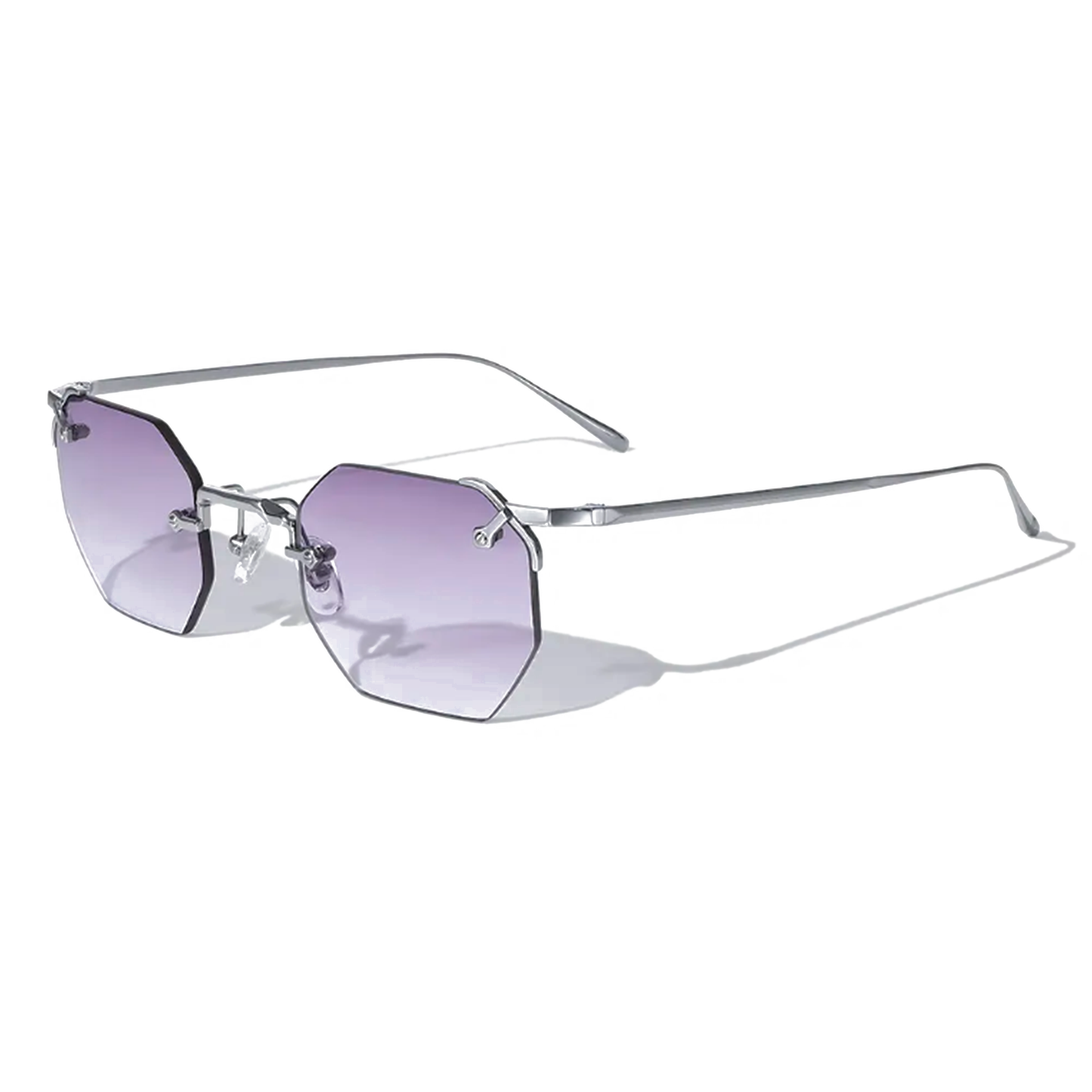A.M. Metal Hexagon Sunglasses
