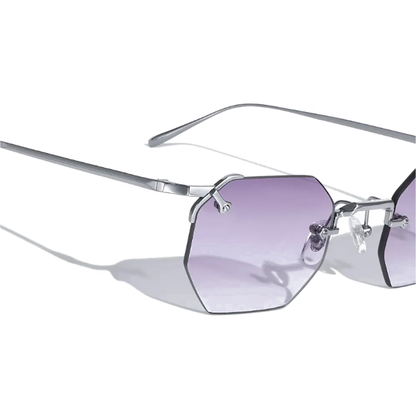 A.M. Metal Hexagon Sunglasses