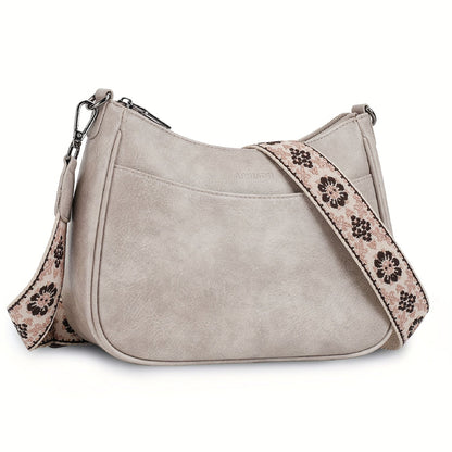 Vintage Crossbody Bag Chic Shoulder Purse Adjustable Strap