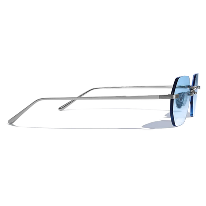 Martin Hexagon Frameless Sunglasses