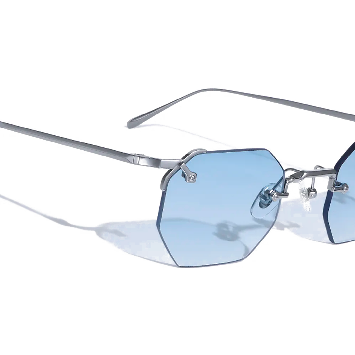 Nero Metal Hexagon Sunglasses